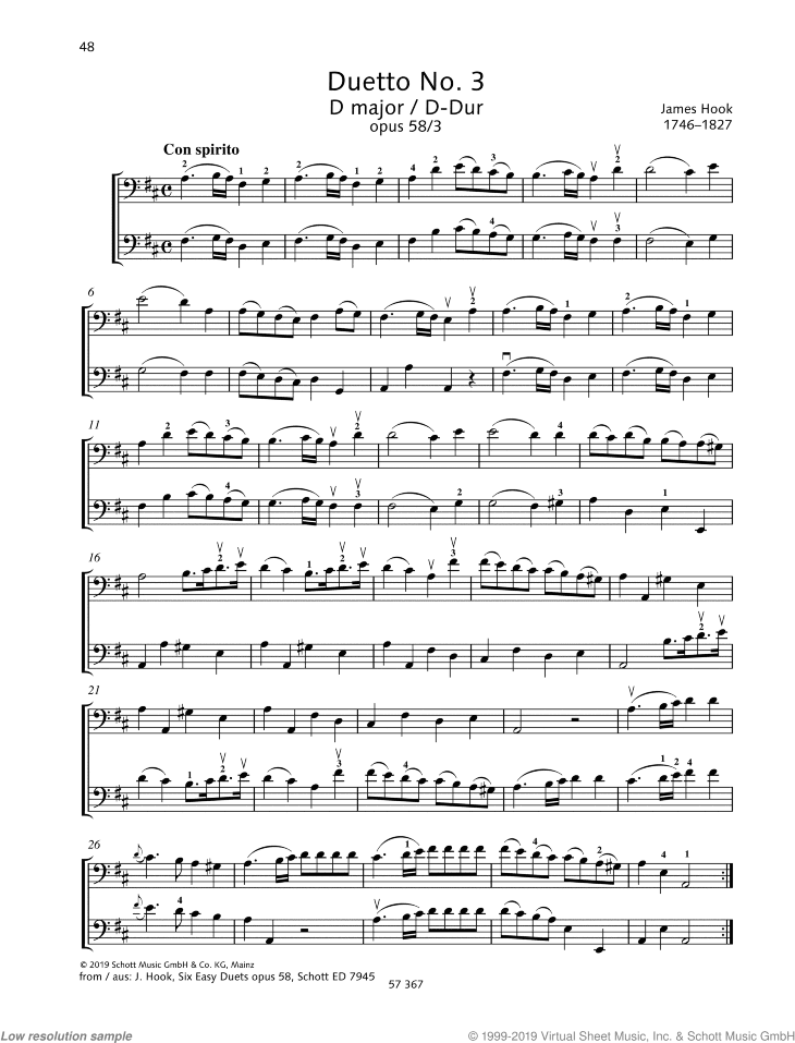 Duetto No. 3 in D major, Op. 58, No. 3