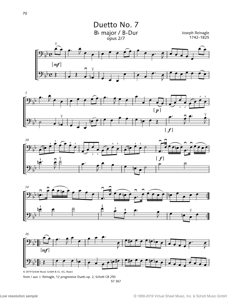Duetto No. 7 Bb major, Op. 7, No. 7