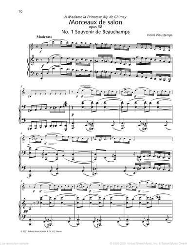 Souvenir de Beauchamps, Op. 32, No. 1