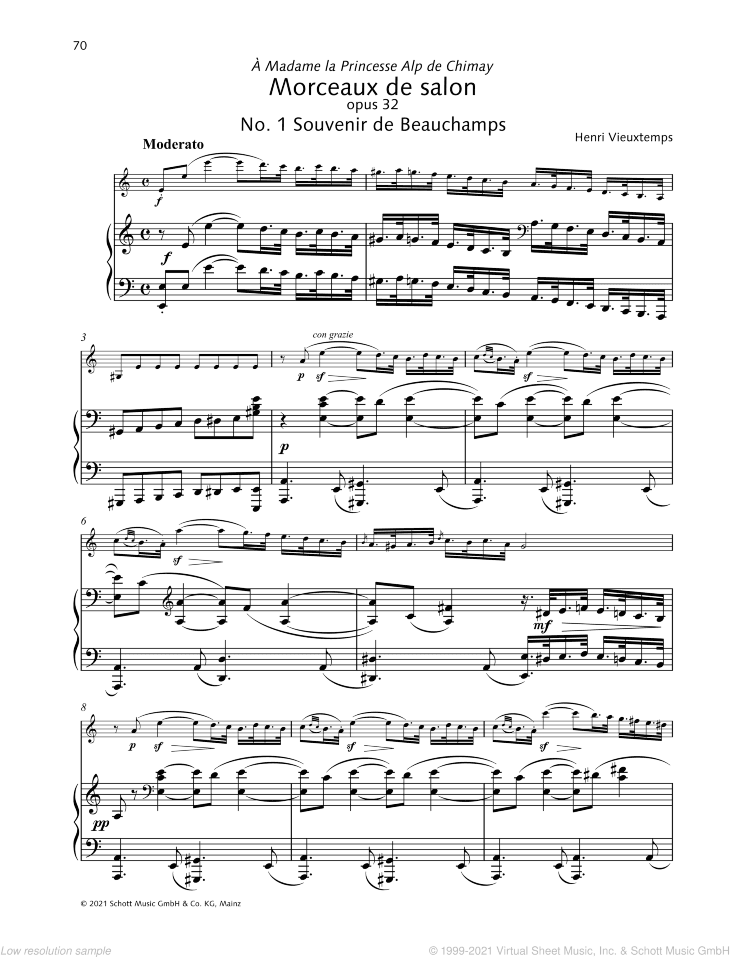Souvenir de Beauchamps, Op. 32, No. 1