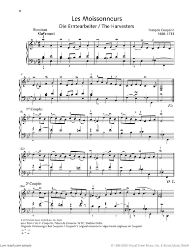 Les Moissonneurs, from: Pi&egrave;ces de Clavecin