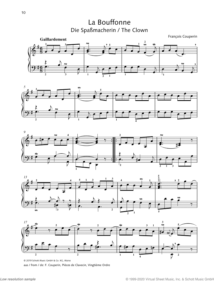 La Bouffonne, from: Pi&egrave;ces de Clavecin