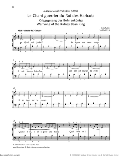 Le Chant guerrier du Roi des Haricots, War Song of the Kidney Bean King