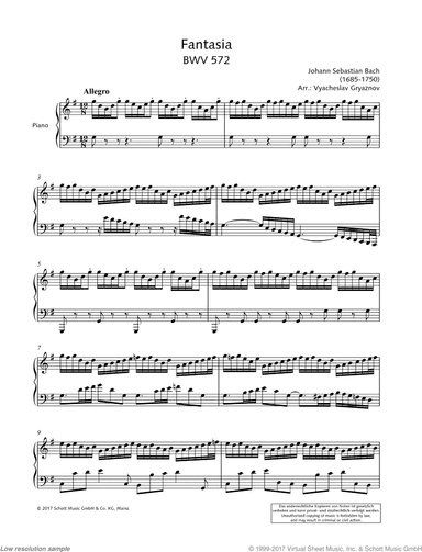 Fantasia, BWV 572