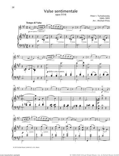 Valse sentimentale, Op. 51 No. 6