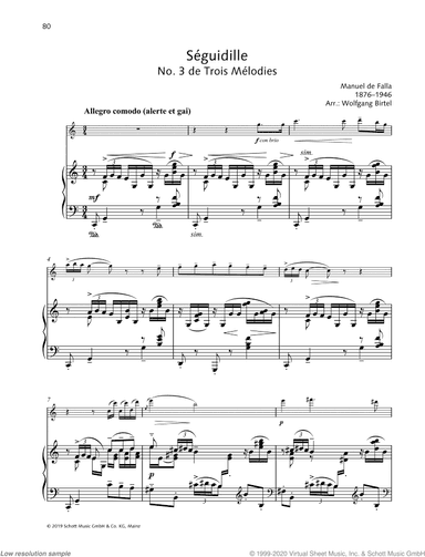 Seguidille, No. 3 de Trois M&eacute;lodies