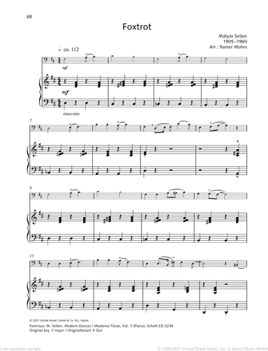 Foxtrot, from: Modern Dances