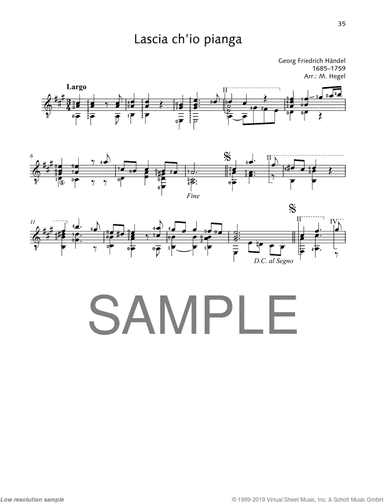 Lascia chi'io pianga, from: Rinaldo, HWV 7