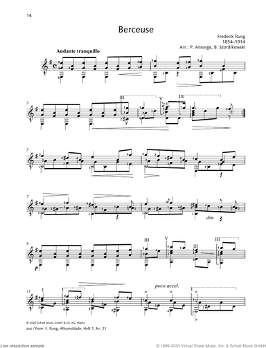 Berceuse, from Albumsblade