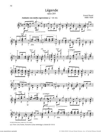 Legende, Op. 201