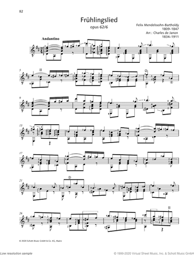 Fruhlingslied, Op. 62/6