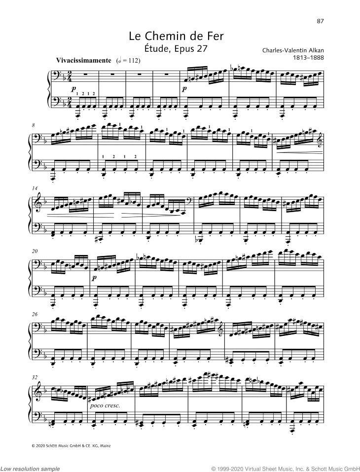 Le Chemin de Fer, &Eacute;tude, Op. 27