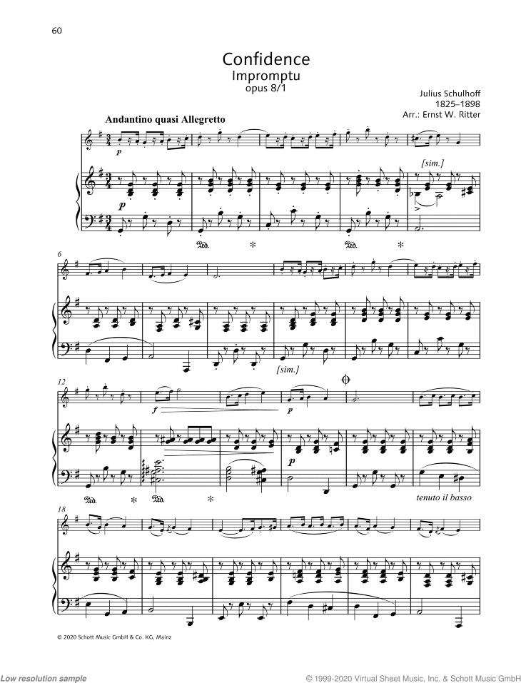 Confidence, Impromptu, Op. 8/1