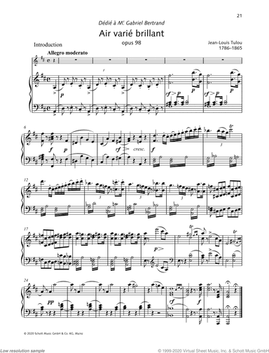 Air varie brillant, Op. 98