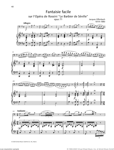 Fantaisie facile sur l'Opera de Rossini "Le Barbier de Seville"
