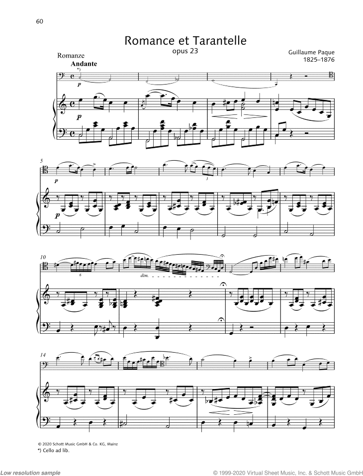Romance et Tarantelle, Op. 23