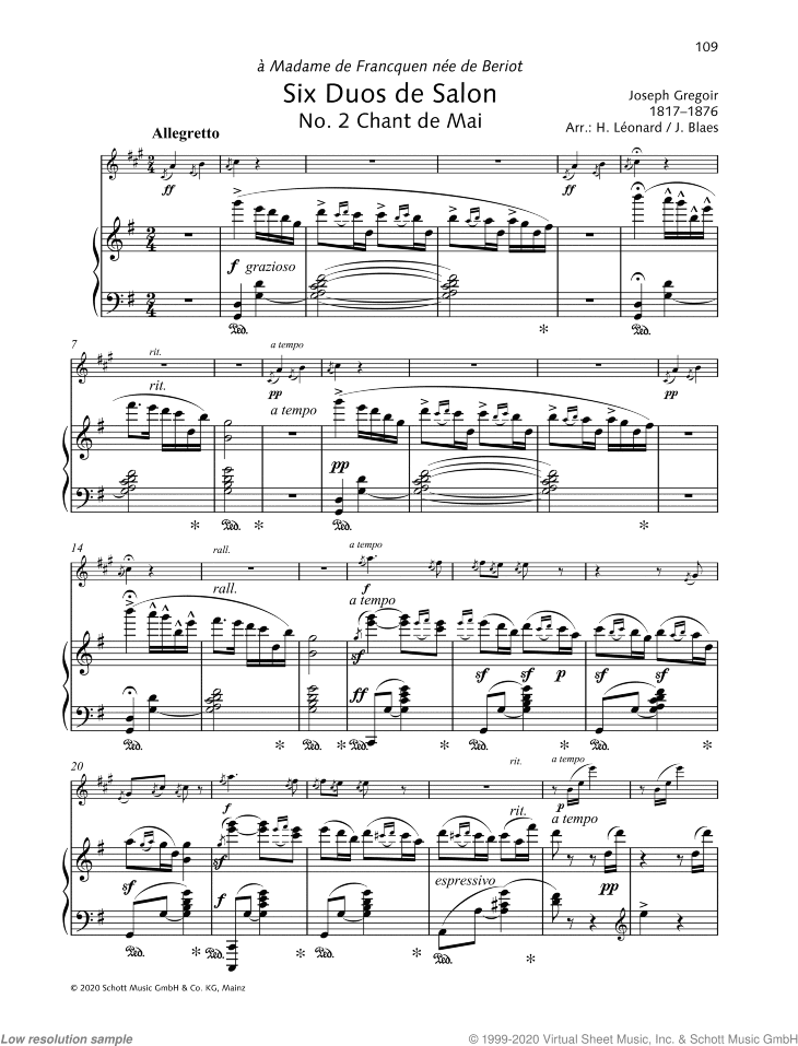 Chant de Mai, Six Duos de Salon, No. 2