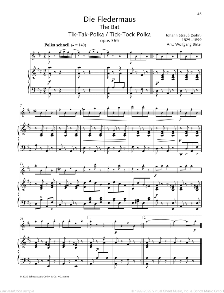 The Bat, Tick-Tock-Polka, Op. 365