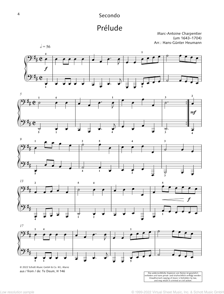 Prelude, from: Te Deum, H 146