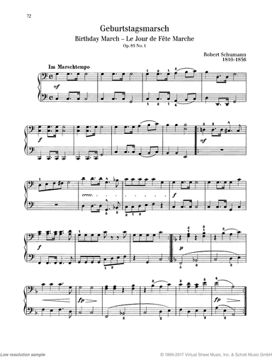 Geburtstagsmarsch in C major, Op. 85 No. 1