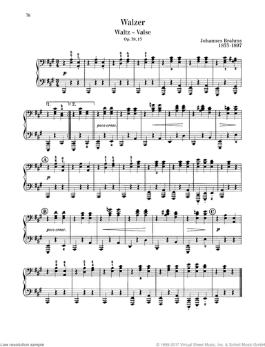 Waltz in A major, Op. 39 No. 15