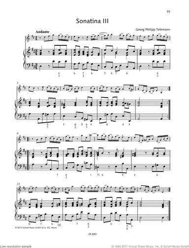 Sonatina in D major, TWV 41:D 2
