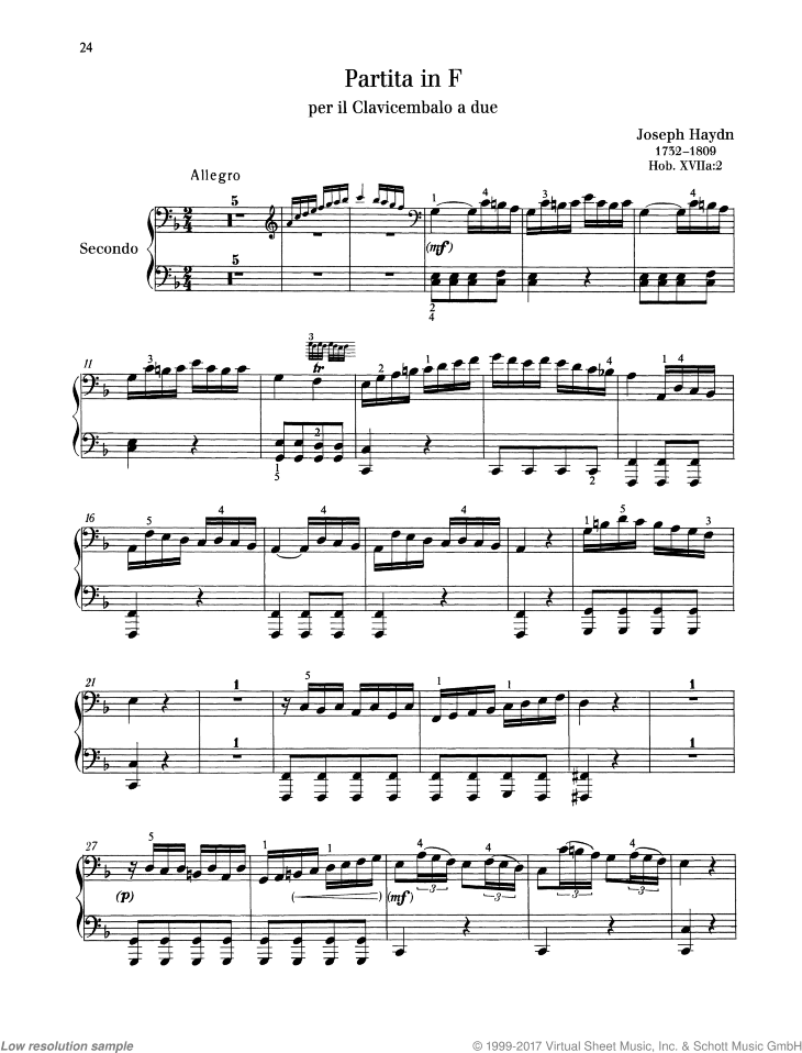 Partita in F major, Hob. XVIIa:2