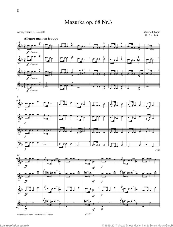 Mazurka, Op. 68 No. 3