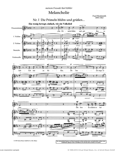 Melancholy, Op. 13, 4 Songs, full score