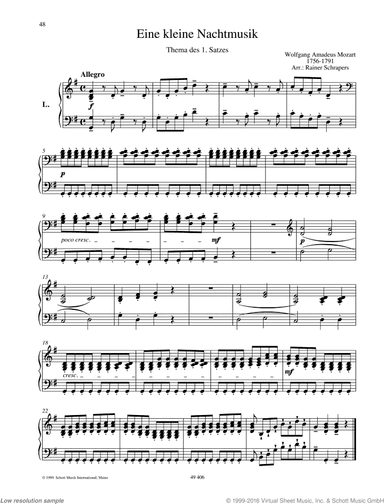 A Little Night Music, Theme of the 1st movement