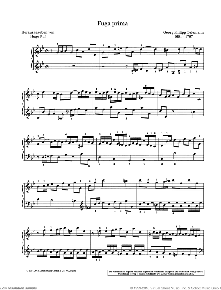 Fugue in G minor, TWV 30: 21