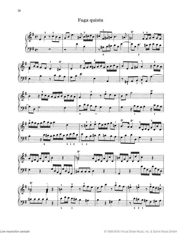 Fugue in E minor, TWV 30: 25