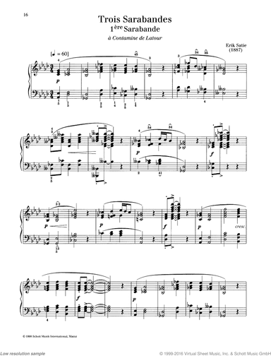 1ere Sarabande, from: Trois Sarabandes
