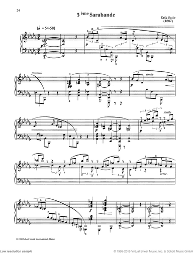 3eme Sarabande, from: Trois Sarabandes