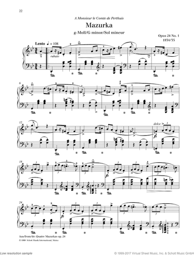Mazurka in G minor, Op. 24 No. 1