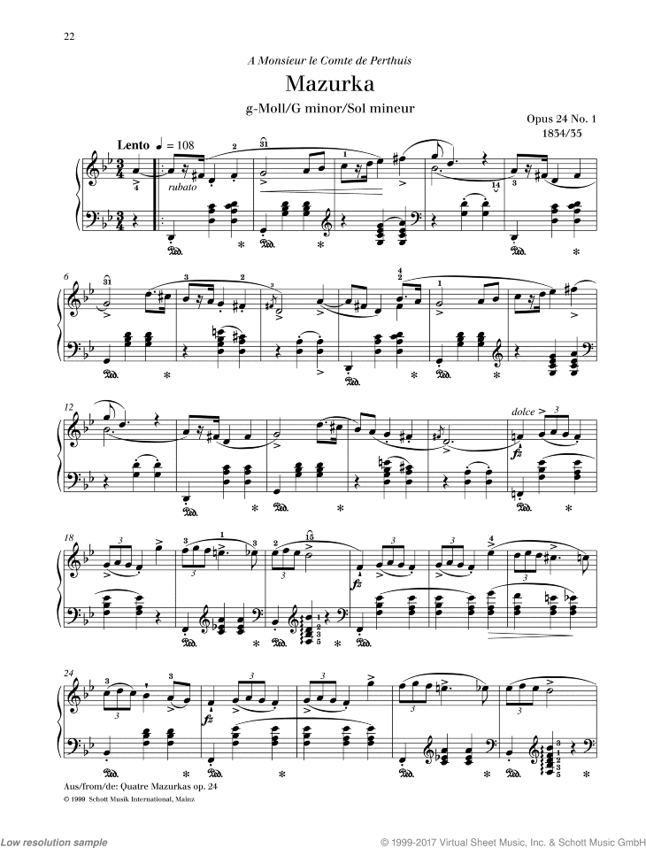 Mazurka in G minor, Op. 24 No. 1