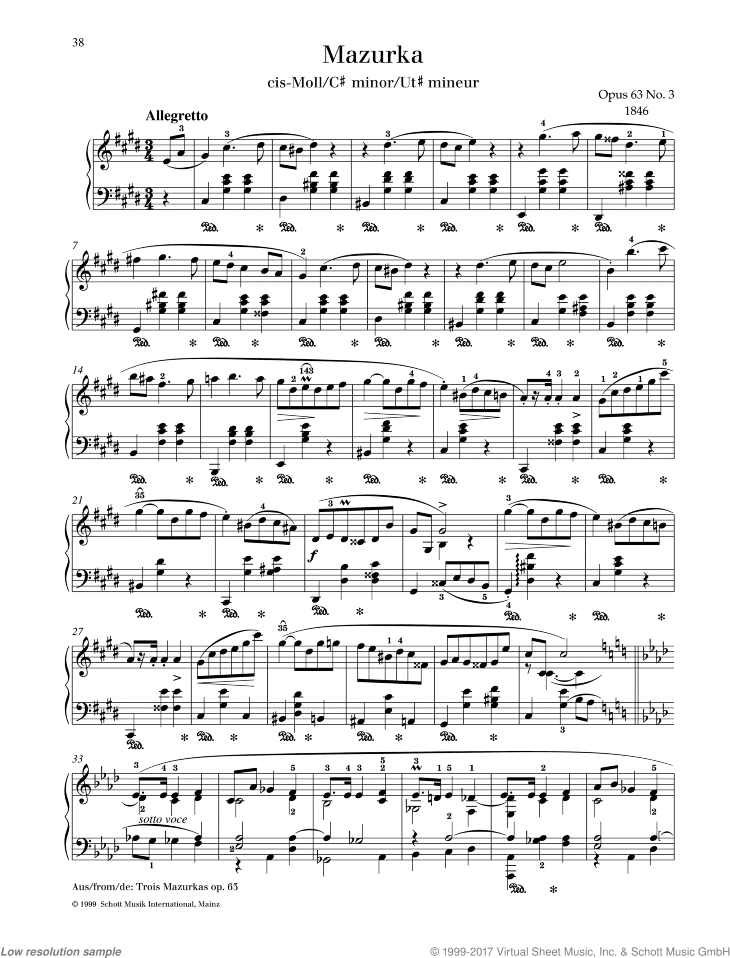 Mazurka in C-sharp minor, Op. 63 No. 3