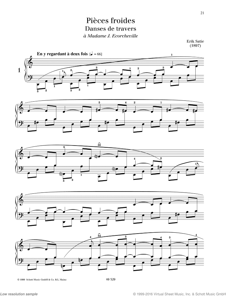 Danse de travers No. 1, from: Pi&egrave;ces froides