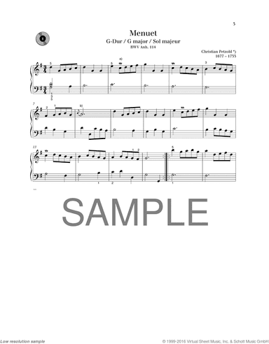 Minuet in G major, BWV Anh. 114