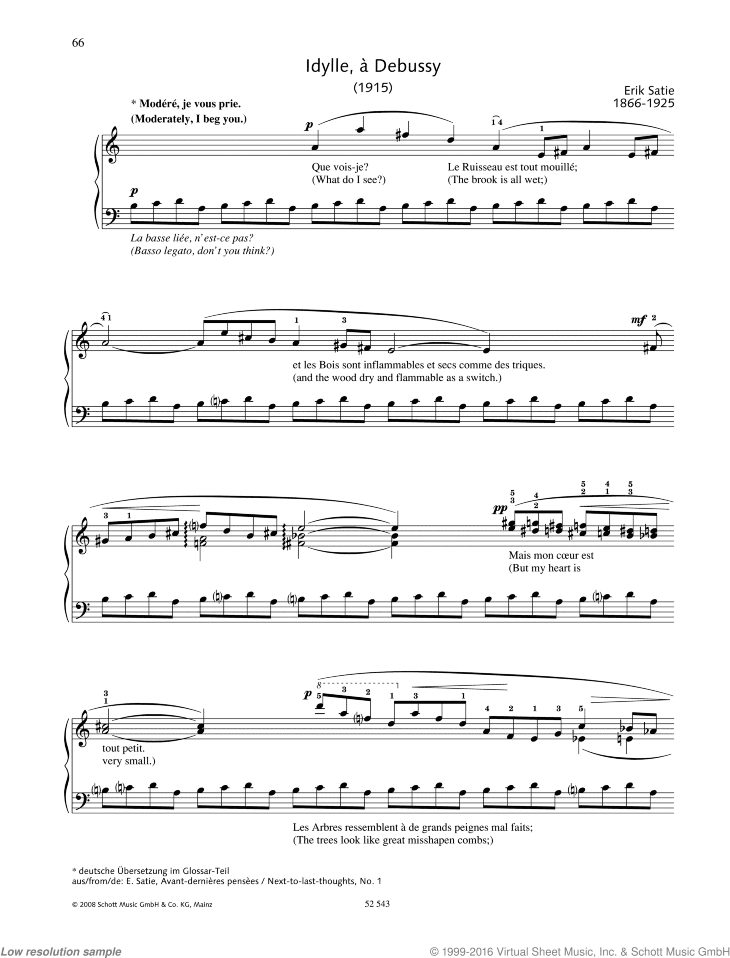 Idylle, a Debussy