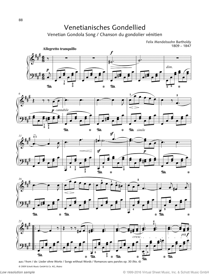 Venetian Gondola Song