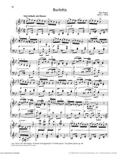 Burletta, from 10 Little Pieces, Op. 44