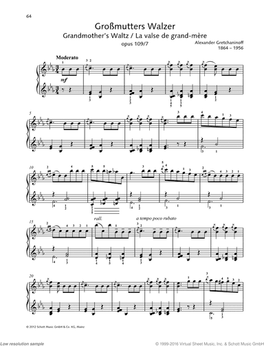Grandmother's Waltz, from A Child's Day, Op. 109