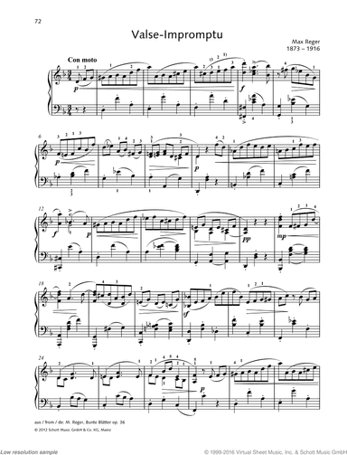 Valse-Impromptu, from Bunte Bl&auml;tter, Op. 36