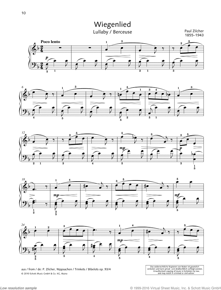 Lullaby, from Trinkets, Op. 93 No. 4