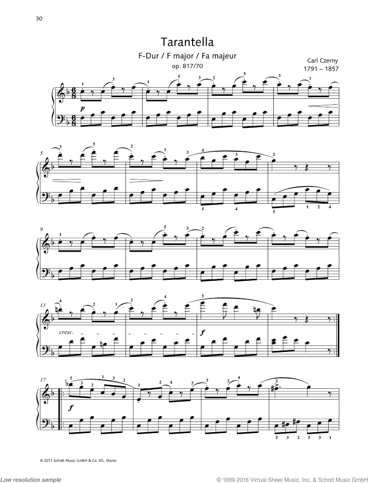 Tarantella in F major, Op. 817 No. 70