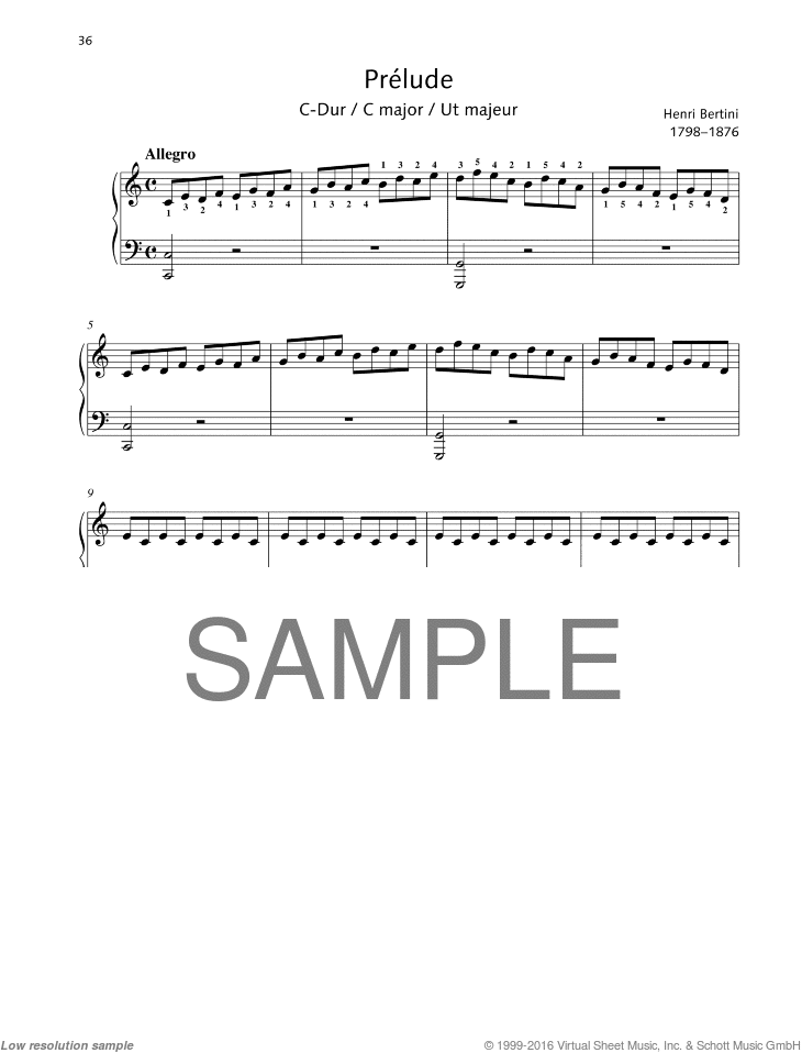 Prelude in C major, from 12 little Piano Pieces