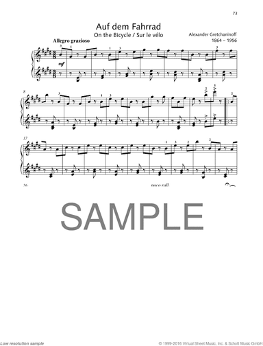On the Bicycle, from Glass Beads, Op. 123