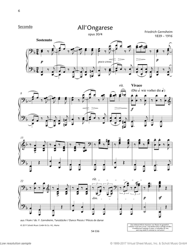 All'Ongarese, from: Dance Pieces, Op. 30 No. 4