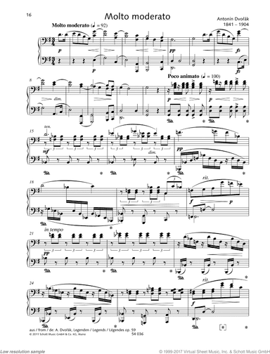 Molto moderato, from: Legends, Op. 59
